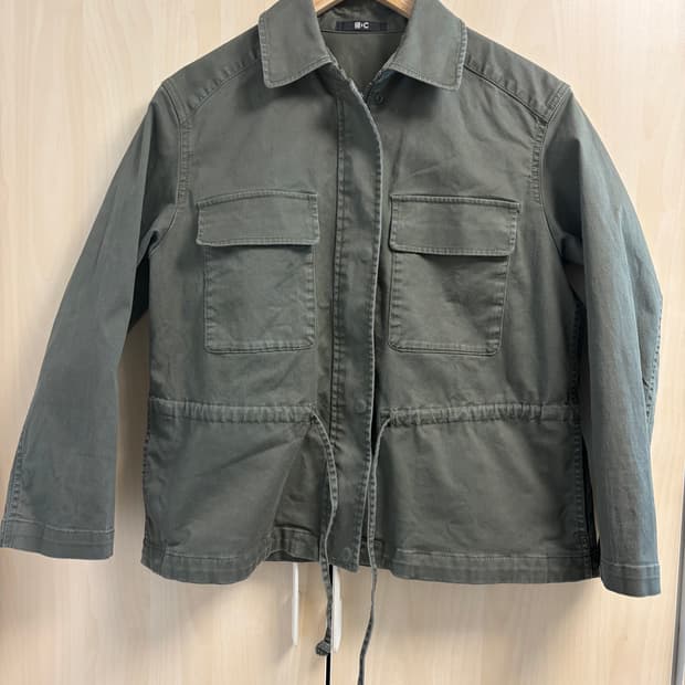 유니클로C 여성 코튼 블렌드 드로우 스트링 자켓 M