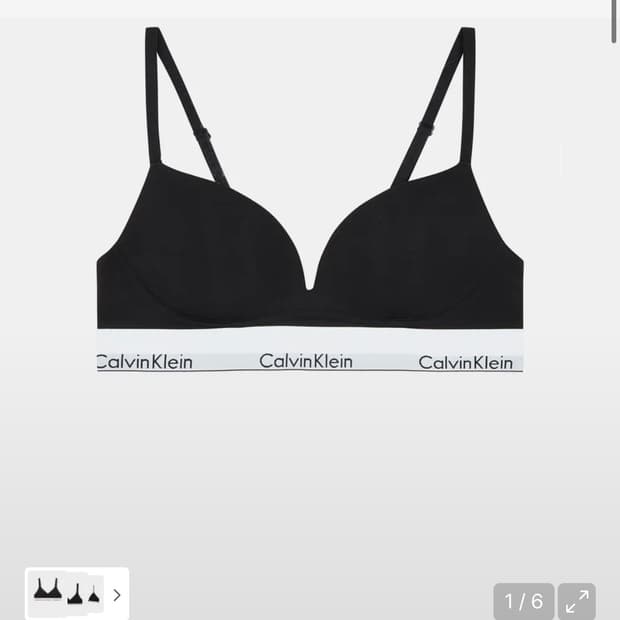 캘빈클라인 푸쉬업 브라 블랙