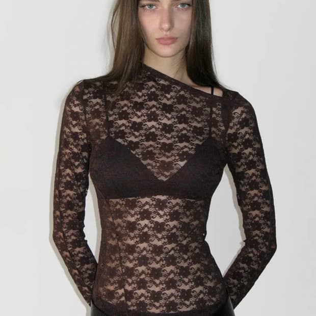 Asymmetric Paneled Long Sleeve Top