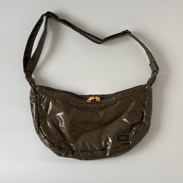 요시다포터 걸 샤인 라운드 숄더백 브라운