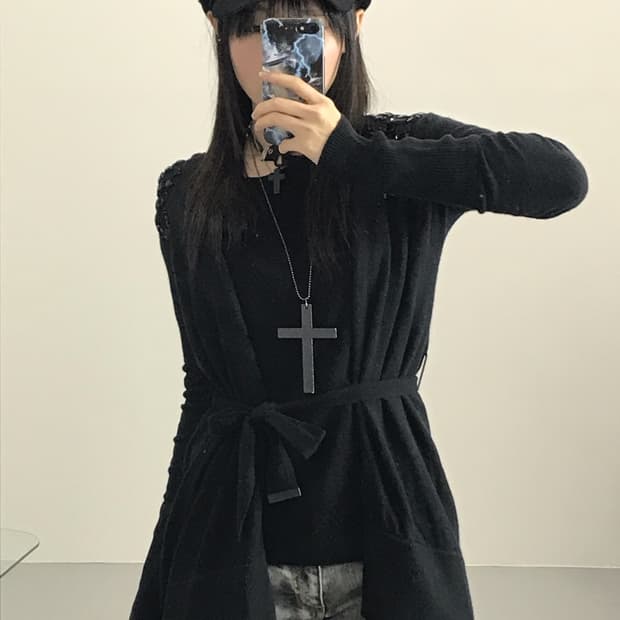 ARMANI Black Cubic Cardigans