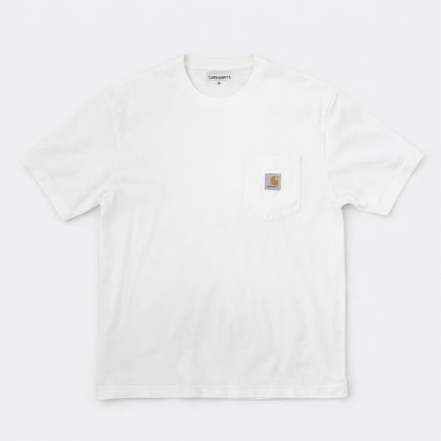 칼하트 WIP 반팔티 L 화이트 오버핏 정품 / 실착1회 S급