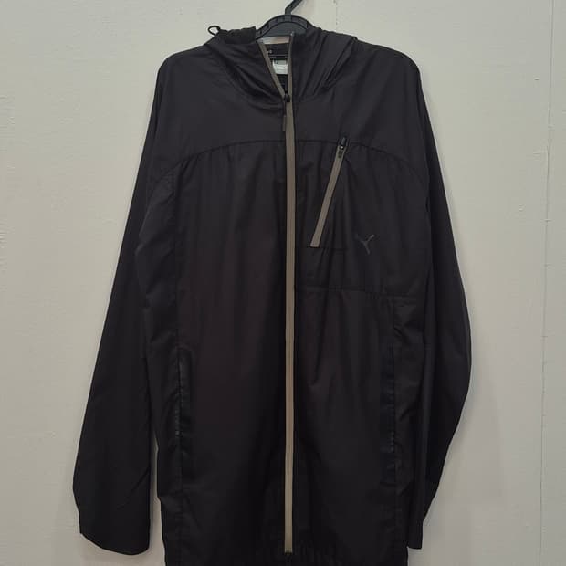 푸마 PUMA 경량 후드 바람막이 집업 자켓 다크브라운