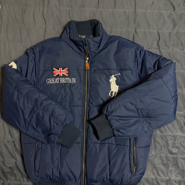 (M)폴로 브리튼 패딩 네이비