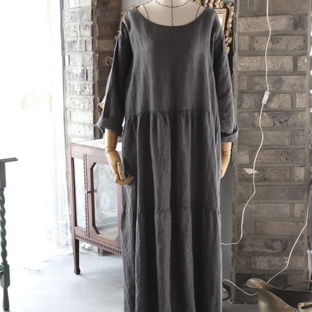 리튜아니아 리넨 원피스 (made in italy)