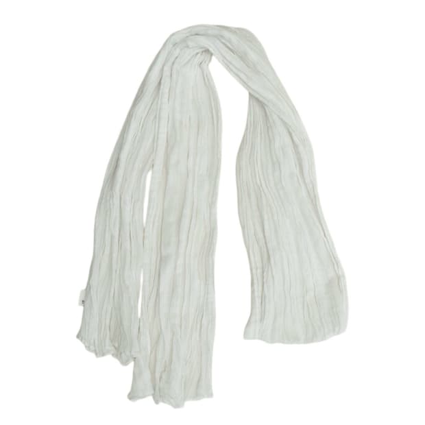 PKBY WRINKLE COTTON SCARF WHITE