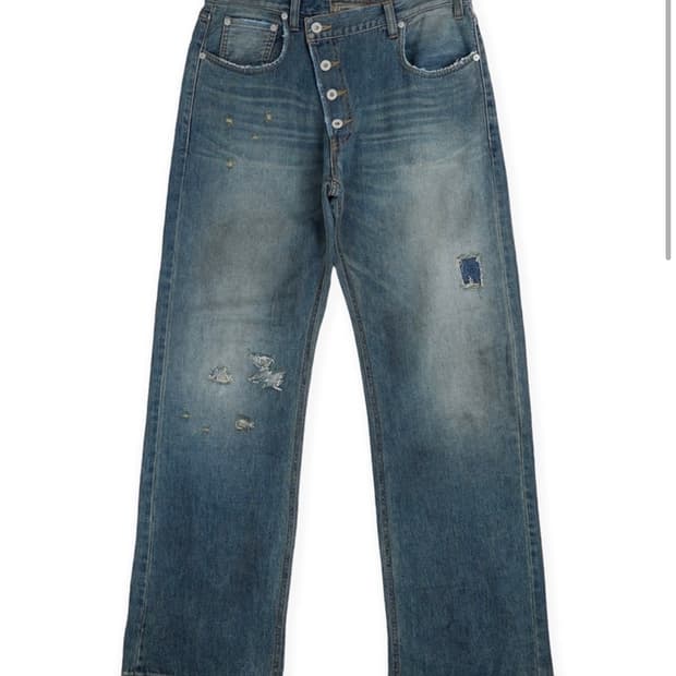 1) 스몰스튜핏튠즈 AGED TWISTED STRAIGHT DENIM