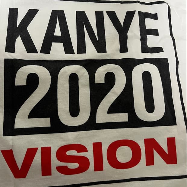 칸예웨스트 대선 2020 비전 숏슬리브 티셔츠 화이트 XL