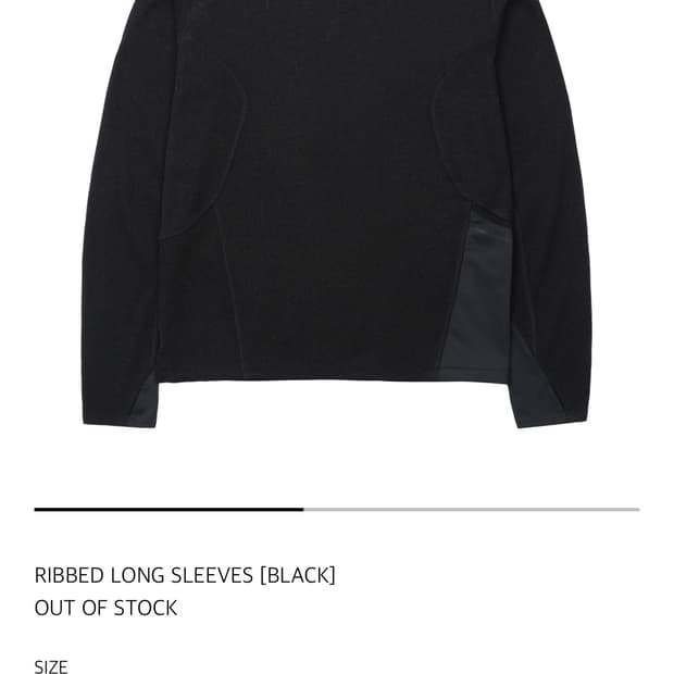 [3] 산산기어 리브드 롱 슬리브 블랙