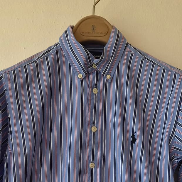 랄프로렌폴로 키즈 스트라이프코튼셔츠 M사이즈