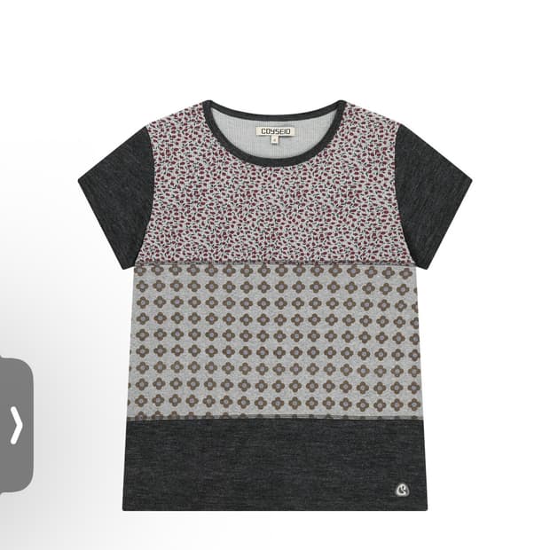 코이세이오 flower patchwork t-shirt grey 2사이즈