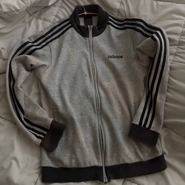 아디다스 회색 트랙탑 L