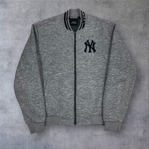 MLB 그레이 컬러 뉴욕 양키스 로고 코튼 집업