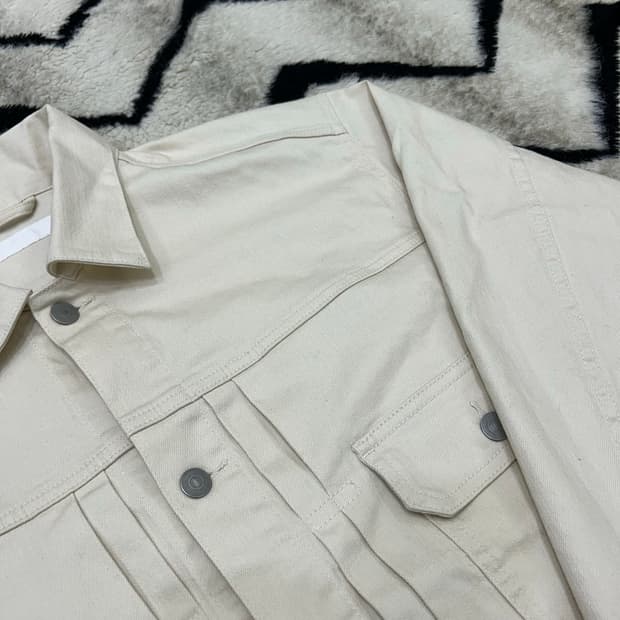 [XL]유니클로 데님 트러커 자켓/아이보리