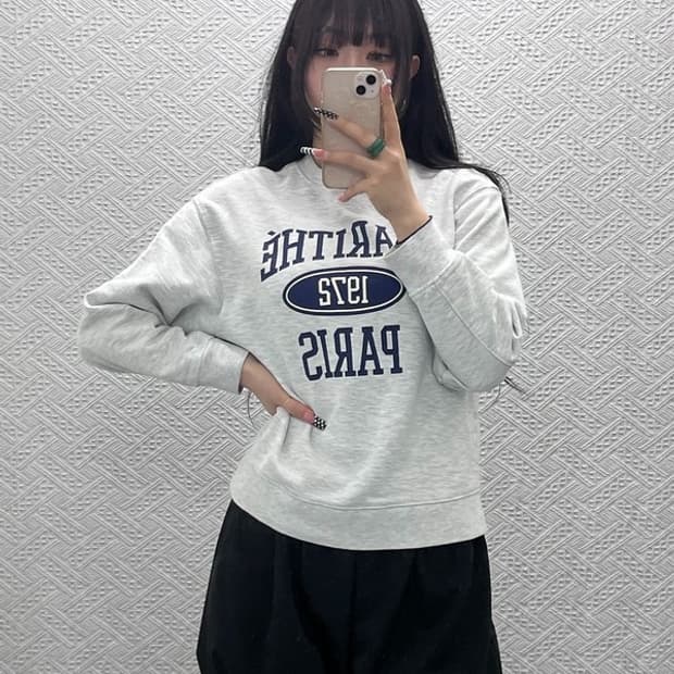 마리테 프랑소와 저버 빈티지 캐주얼 레트로 로고 맨투맨 S C10624