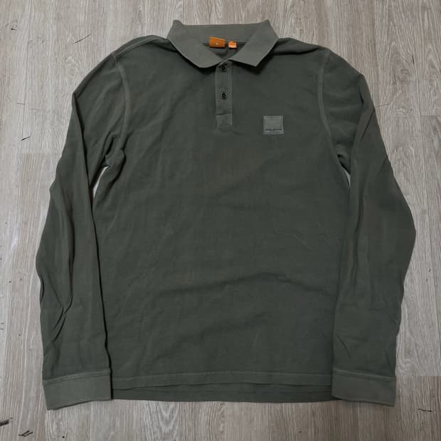 휴고 보스 클래식 로고 PK 긴팔 카라티 M/95 