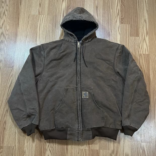 칼하트 J68 액티브 후드 자켓 체스트넛