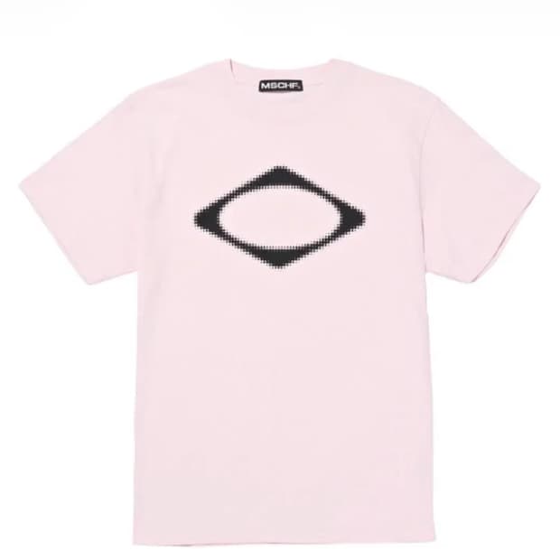 미스치프 롬버스 블러 티셔츠 라이트 핑크 M