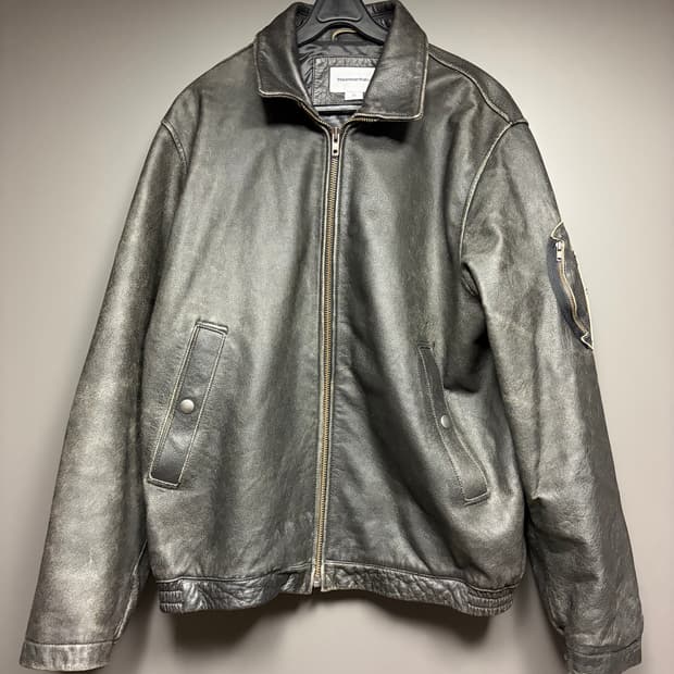 디스이즈네버댓 플라이트 레더 자켓 s