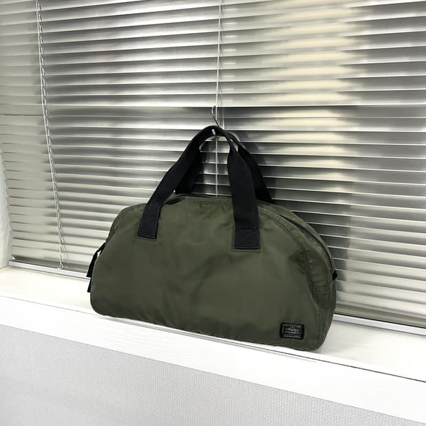 PORTER ROUND-BOSTON BAG L(Khaki)  