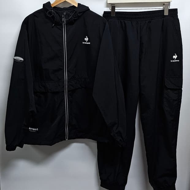 르꼬끄 블랙 바람막이 트레이닝 세트 L