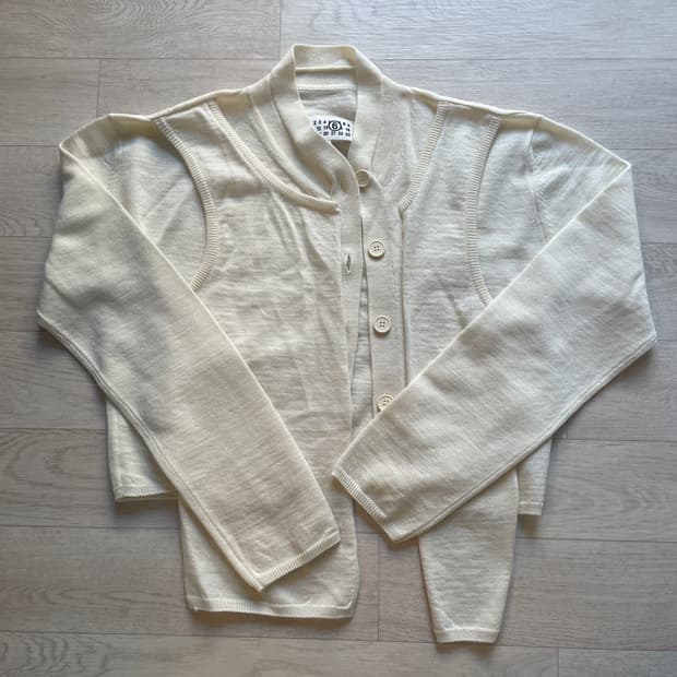 mm6 마르지엘라 아이보리 가디건 xs