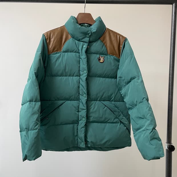 (100) 쉐비뇽 배색 덕다운 패딩 자켓