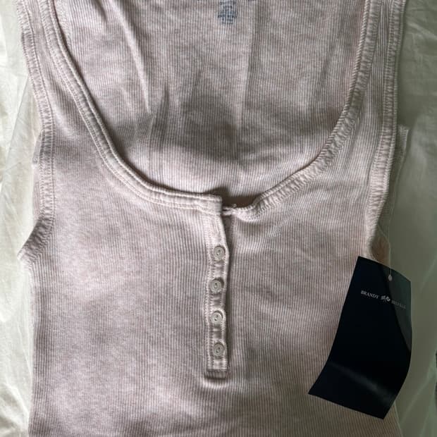브랜디멜빌 Brandy Melville 핑크 회색 나시 탑