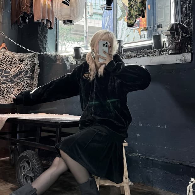 VANSON Leathers bone fur hoodie
