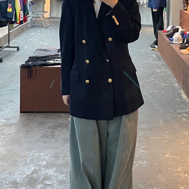 아쿠아스큐텀 금장 블레이저 H1161