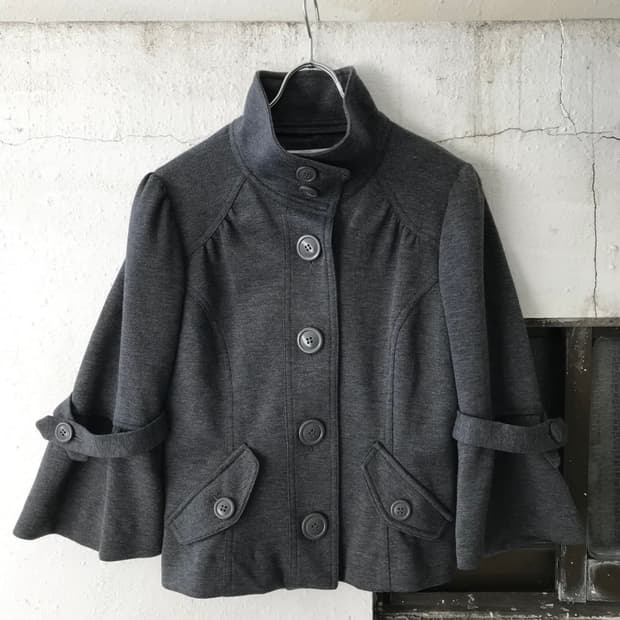 High neck half coat