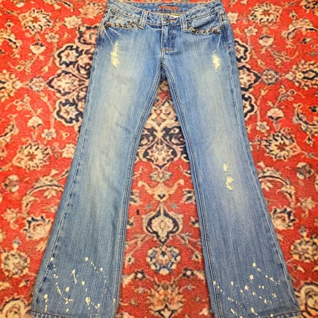 비고스(VIGOSS)로우 라이즈 부츠컷 데님팬츠