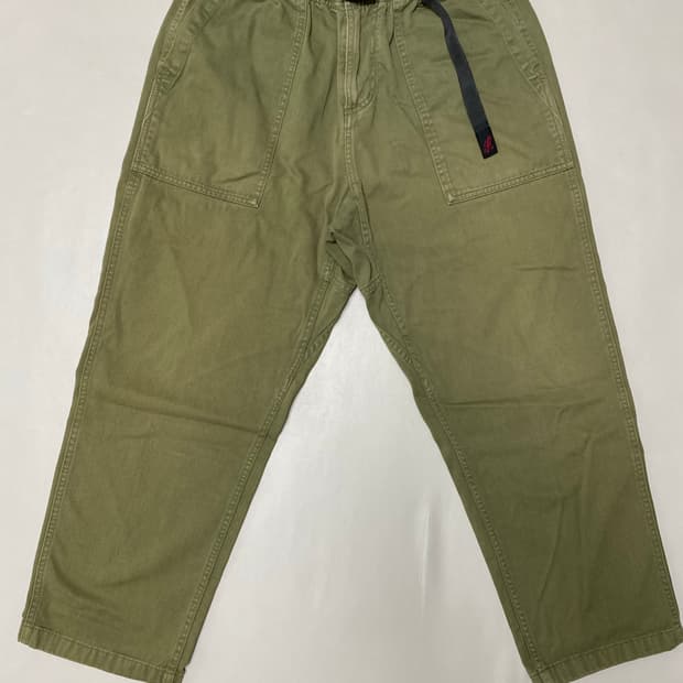 그라미치 루즈핏 테이퍼드 팬츠 올리브 M