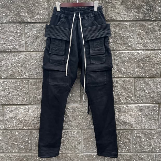 [S] 릭오웬스 다크쉐도우 태권도 왁스 데님팬츠