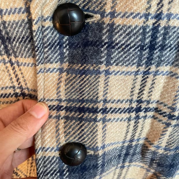 닥스 80s 90s 빵단추 너디 클래식 모 체크 가디건