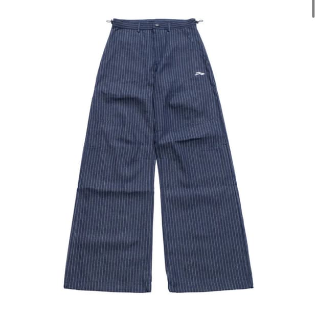 탄산마그네슘 코튼 와이드팬츠 스트라이프