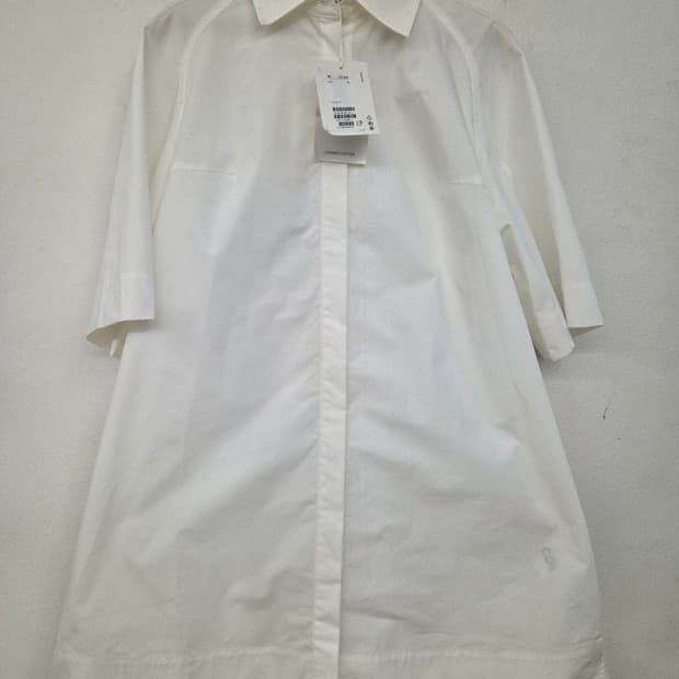 코스 화이트 셔츠 원피스