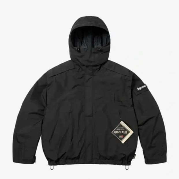 L 슈프림 투인원 고어텍스 쉘 + 퀼티드 라이너 베스트 블랙 - 25SS