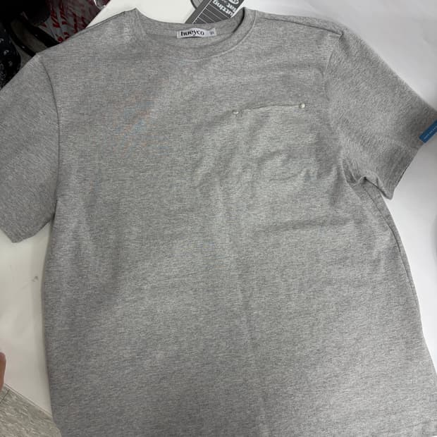 휴이 체크 롤업 티 그레이 01 Size