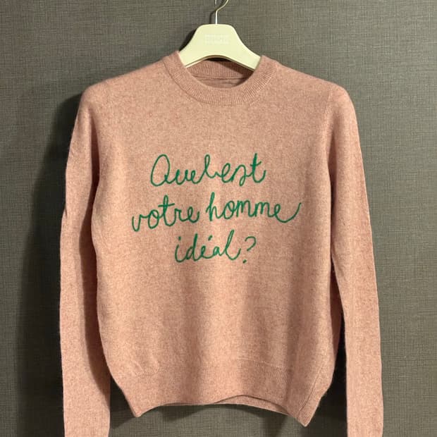 핑크 니트 스웨터 Japan