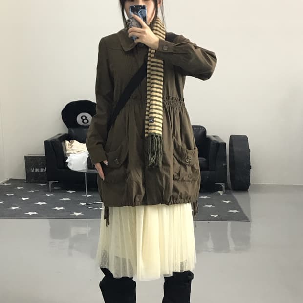 Jpn Brown kitsch mini coat