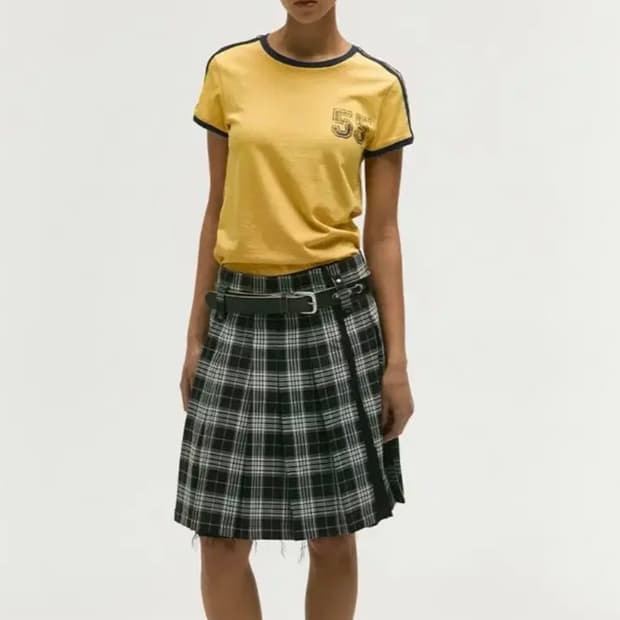 마지셔우드 타탄 체크 스커트🖤🍋‍🟩MARGESHERWOOD🍋‍🟩