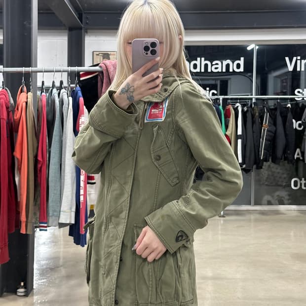 히스테릭 글래머 밀리터리 야상 자켓