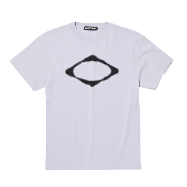 미스치프 롬버스 블러 티셔츠 라이트 블루 그레이 m