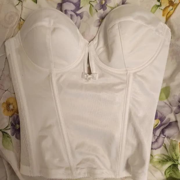 일본 빈티지 화이트 코르셋 65E