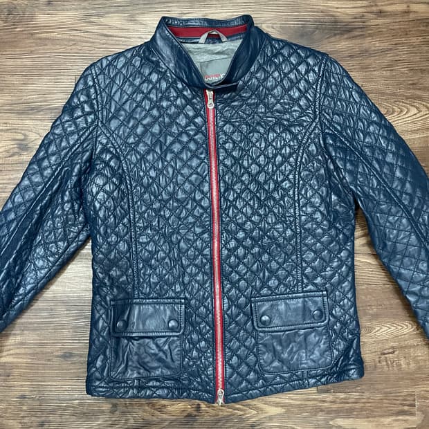 듀베티카 Duvetica 이태리 양가죽 퀼팅 다운 자켓 네이비 48