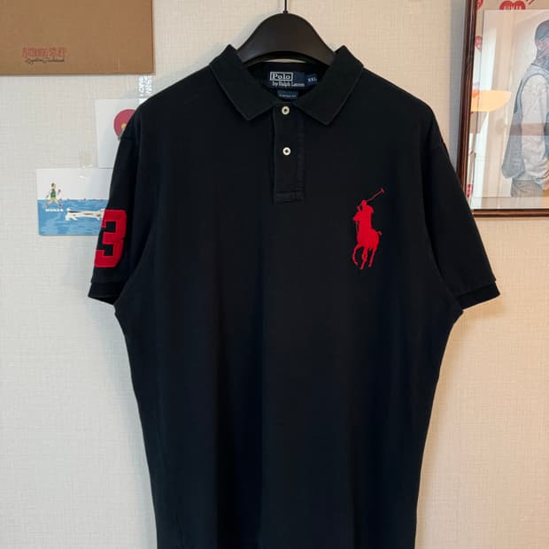 [2XL]폴로 랄프로렌 빅포니 카라티 블랙