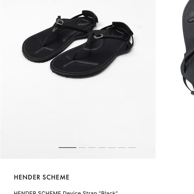 헨더스킴 디바이스 스트랩 블랙 샌들