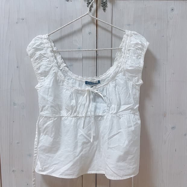 브랜디멜빌 레이스 리본 타이 화이트 블라우스 택달린 새상품