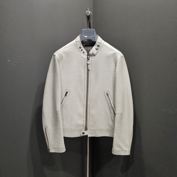 톰포드 크록이펙트 레더트리밍 가죽자켓